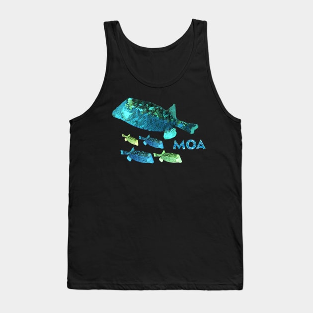 Moa - Tropical, Boxfish - Hawaiian Fish Tank Top by Organicgal Graphics